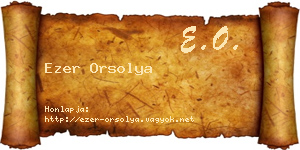 Ezer Orsolya névjegykártya